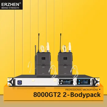 O uhfワイヤレスマイクシステムプロフェッショナル2チャンネルマイクシステム2マイク1ワイヤレス受信機