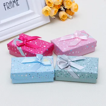 

5*8cm Jewelry Bowknot Necklace Ring Earring Box Display Organizer Storage Holder
