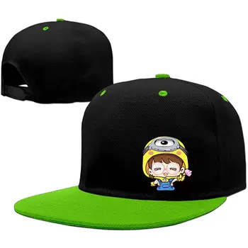 

TSDFCKids with Glasses Flat Visor Baseball Cap, Cool Snapback Hat Red