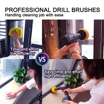 

Drill Cleaning Brush Attachment Scrubber Scouring Tool 6pcs/Set Cleaning