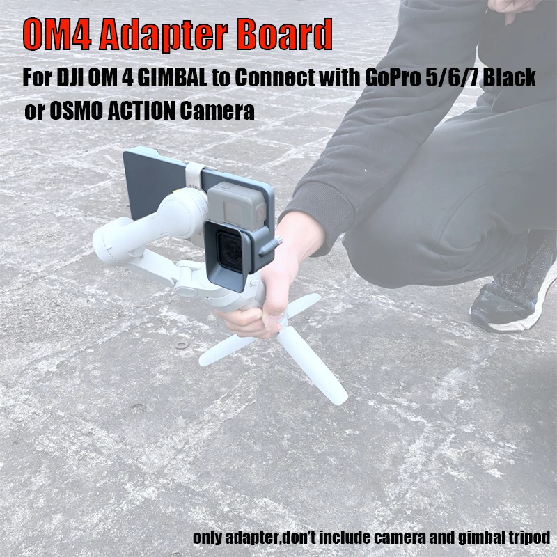 OM4 Adapter for DJI Osmo Mobile 4 3 Handheld Gimbal Camera Converter For  Gopro 5 6 7 Osmo Action Connector Holder Mount Bracket