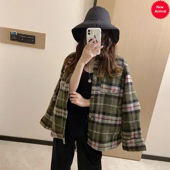 

Coat 2020 Wool Jacket Female single Breasted Wool Coat Women
