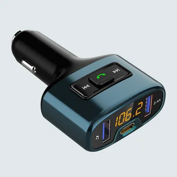 

Handsfree Wireless Bluetooth MP3 FM 4.2 Transmitter Car Mp3 Player Car Charger Type C Dual USB Adapter PD 18W Fast Charger
