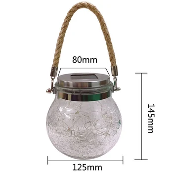

Outdoor Solar Light Waterproof Hanging Crack Texture Lawn Garden Decoration Lamp H7JP
