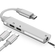 3 in 1 USB C to 3 5mm audio adapter USB Type C to 3 5mm USB C Headphone Jack Dongle and Charging Adapter for Macbook Laptop