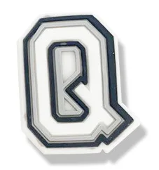 Single Letter 1Pcs Black White Alphabe Shoe charms Button Accessories Shoe DIY Decoration Wristband Kids X-mas Gift  Croc Jibz Q