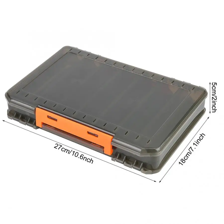 Double-side Fishing Bait Case Crankbaits Lures Tools Storage Case Portable Fish Box Transparent Big Size Lures Case Fishing Tool
