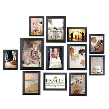 

HOMEMAXS 12pcs Assorted Size Picture Frames Wall Mounted Christmas Photo Frames Set For Home Office Decoration