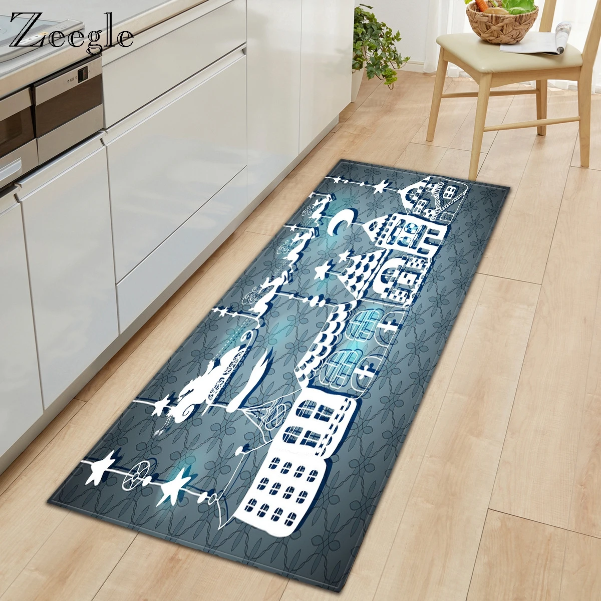 

Zeegle Printed Cartoon Carpet Home Decoration Hallway Mat Anti-slip Modern Rug Dustproof Soft Carpet for Living Room Bedside Mat