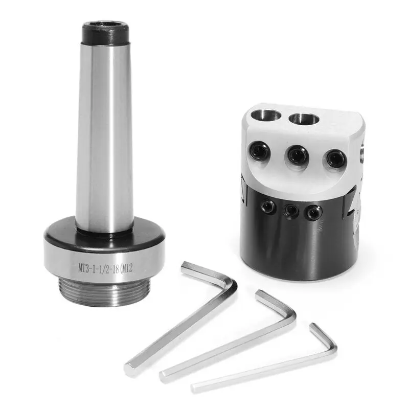 

50mm MT3-M12 Morse Taper Boring Bar T-Wrench Set For Lathe Milling Tools 1 * Boring Bar 3 * T-Wrenches For Home Diy Tools Parts