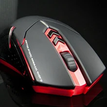 AAAJ-Беспроводная Бесшумная игровая мышь, светодиодный, 7 кнопок, 2,4 ГГц, USB приемник, геймерские Мыши для ПК, ноутбука, рабочего стола