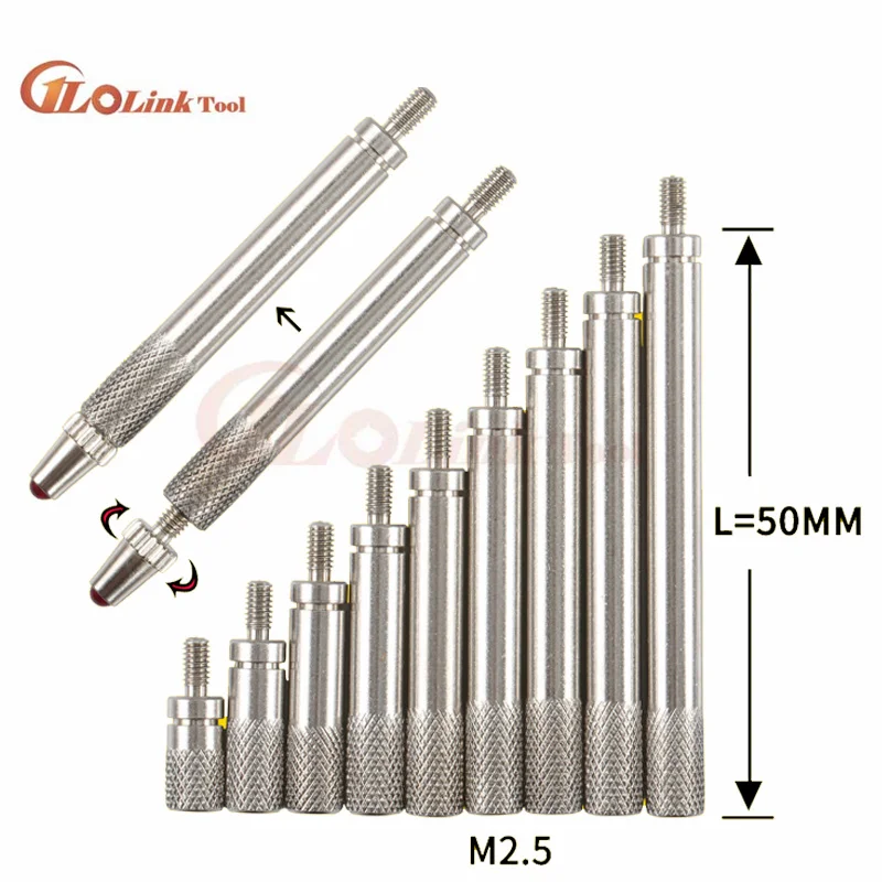 Extension Rods for Dial Indicators Probe Connecting Rod HSS Accessory More Specifications M2.5*10mm-100mm Measuring Tools dial indicator extension rod