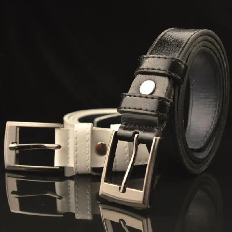 High quality Children Leather Belts Luxury design Children's Belt Boys Girls metal Pin Buckle Pants Belts Waistband