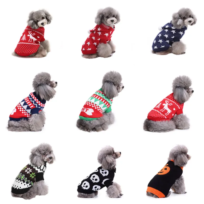 

Pet Dog Christmas Clothes Autumn Winter Coats For Small Dog Cat Chihuahua Soft Warm Pet Jackets Kawaii Dog Sweater Coat Clothing