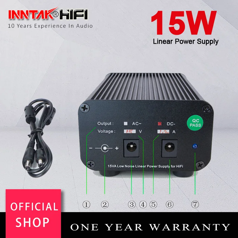 Линейный источник питания 15VA с низким уровнем шума DC5V 2.0A W/ 5.5X2.1mm порт для CM6631 XMOS DAC