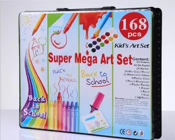 

168-piece children's watercolor crayon painting set children's art graffiti stationery gift set