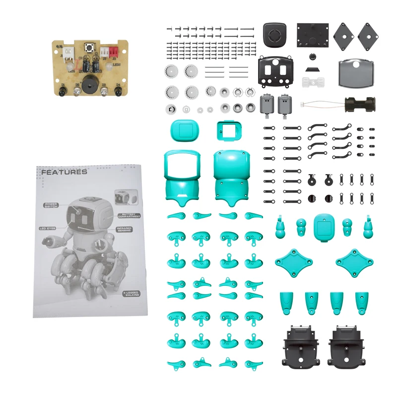 6-Legged RC робот DIY Собранный инфракрасный избегание препятствий жестов зондирования ходьба игрушка ребенок Рождество год подарок для детей