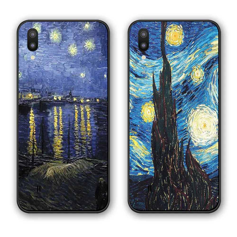 Ван Гог Звездная ночь силиконовый TPU чехол для телефона чехол для samsung Galaxy A10 30 40 50 60 70 510 520 710 720 A6 8 9 S плюс A7 A9