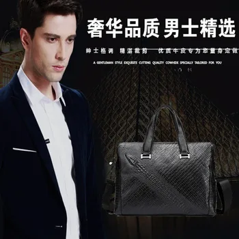 

Men's leather business Shoulder Bag Handbag 2020 new leather men's handbag head leather briefcase computer bag