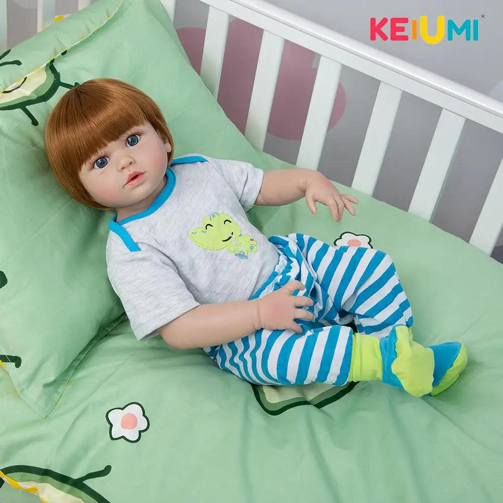 

57 cm Fashion Full Silicone Vinyl Reborn Dolls Babies True to Like Boy Partner Bonecas Reborn Kids Birthday Gifts