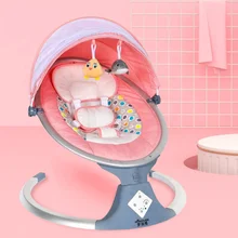 Electric Rocking Chair Baby Intelligent Rocking Bed with Remote Control Bluetooth Comfort Vibration Hypnotic Baby Sleep Aid