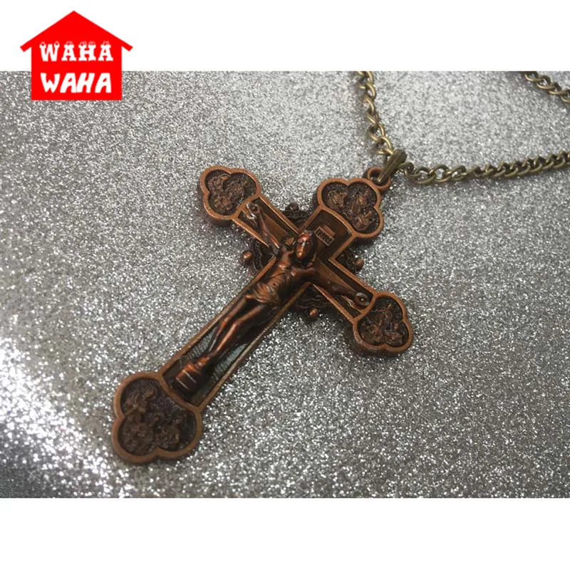 Jesus Crucifix Necklace Pendants Plated 