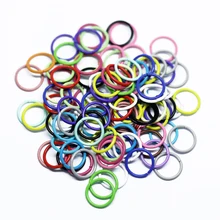 Regelin 100 pces 1x10mm colorido fechado/aberto salto anel loops saltar anéis conectores & anel rachado para diy jóias fazendo descobertas