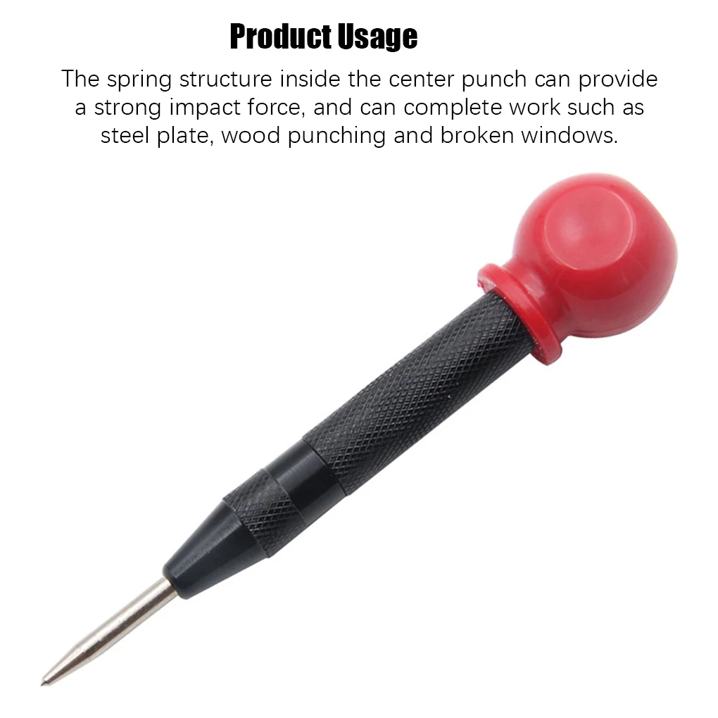 5 Inch Automatic Center Pin Punch Spring Loaded Marking Starting Holes Tool Wood Press Dent Woodwork Tool Drill Bit