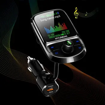 

ONEWELL Car QC3.0 Dual USB charger FM Transmitter Pantalla a Color Bluetooth 5.0 Wireless Modulator Mp3 Player Voice broadcast