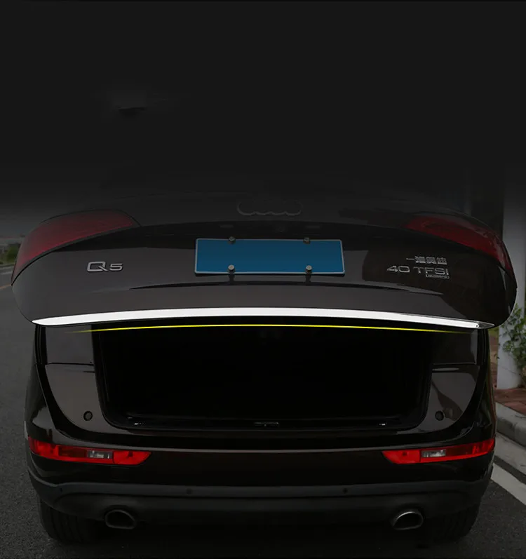 Автомобильный Стайлинг для Audi Q5 2009 2010 2011 2012 2013 внешний Нержавеющая сталь задний багажник крышка для пароварки накладка 1 шт