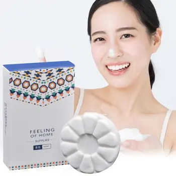 

Portable Mini Sea Salt Soap Paper Travel Bath Soap Acne Treatment Hand-washing Soap Handmade Soap Disposable With Soap Box