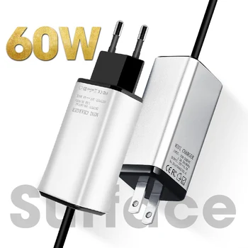 

60W Mini Charger Supply Power Adapter 15V 4A For Microsoft Surface Pro 3/4/5/Go 2017 1631 1724 Tablet Charger Cable