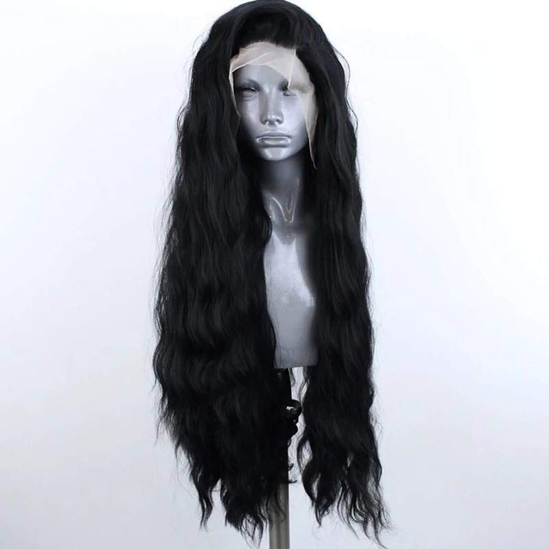 Websterwigs черные длинные свободные волнистые синтетические кружевные передние