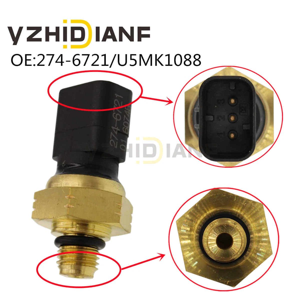

1x Heavy Duty Pressure Switch Sender For Caterpillar- EXCAVATOR INTEGRATED TOOLCARRIER- TELEHANDLER LOADER 2746721 U5MK1088
