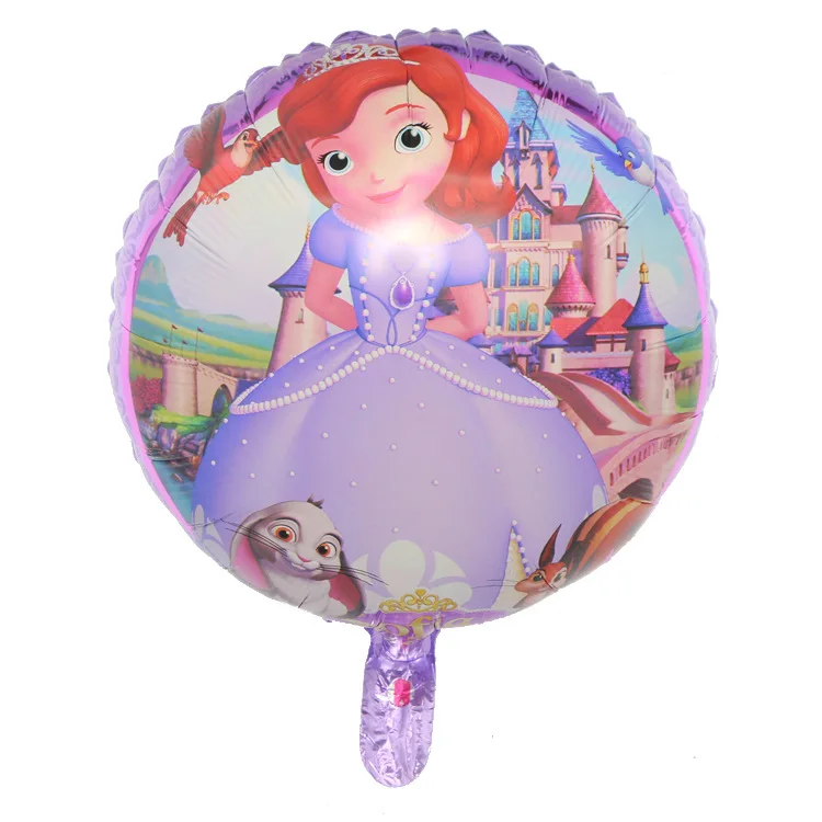 50 шт в наборе, 18 дюймов розового и фиолетового цветов, платье принцессы для девочек фольгированные шары День рождения украшения для детей