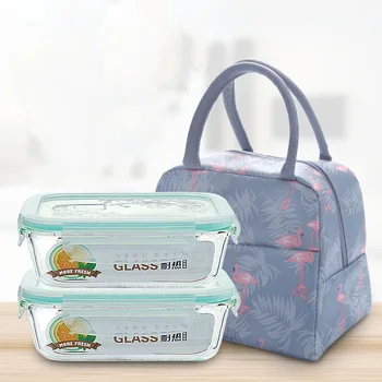 

Glass Lunch Box Microwave Oven Dedicated Office Worker Fresh Food Box Lunch Box Student Female Suit Lunch Box with Lid Glass