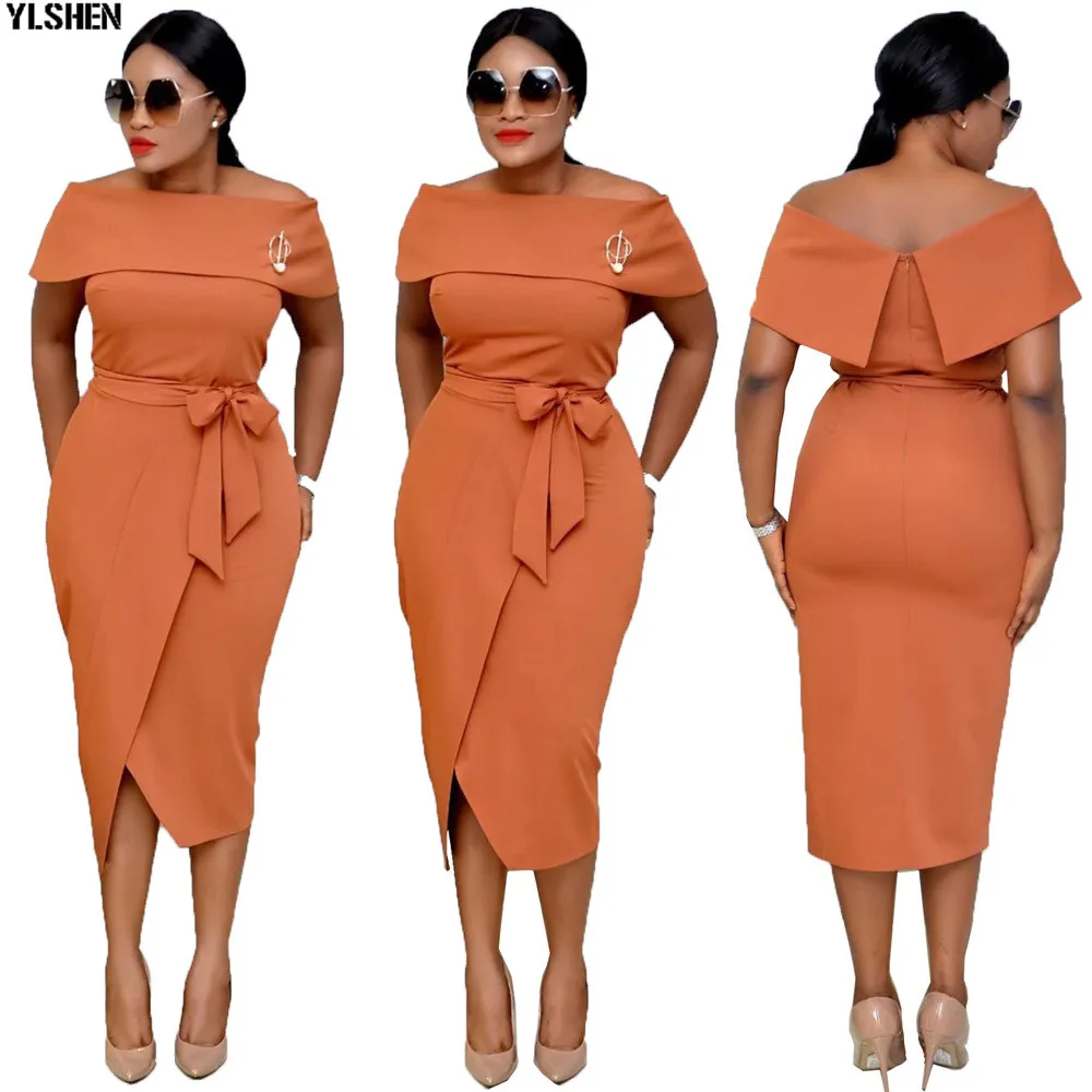 2019 New Arrival Spring and Autumn African Dresses for Women Plus Size Off Shoulder Long Africa Dress African Clothes M-XXL 03