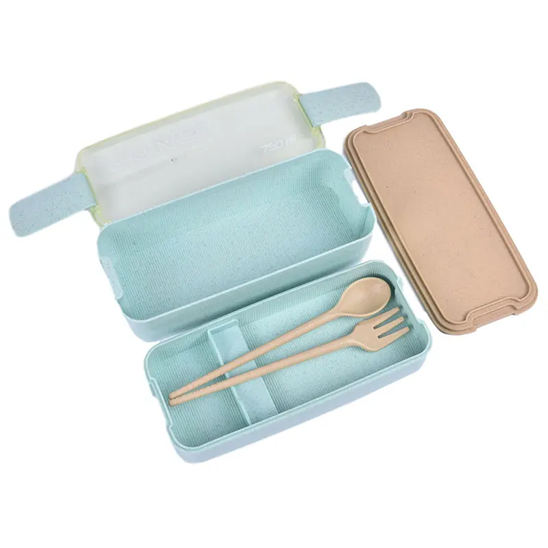 Здоровый материал Ланч бокс пшеничная соломенная коробка Bento микроволновые