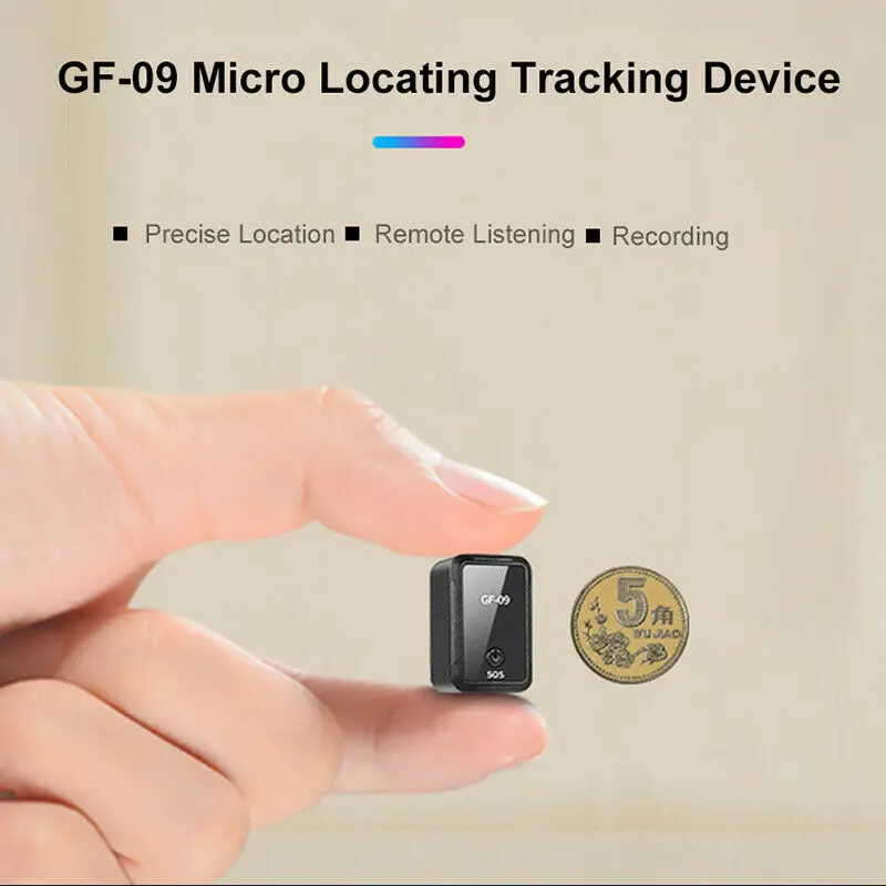 GF-09 мини Localizador gps трекер локатор поисковый брелок анти потеря аудио рекордер носимые устройства слежения для домашних животных детей