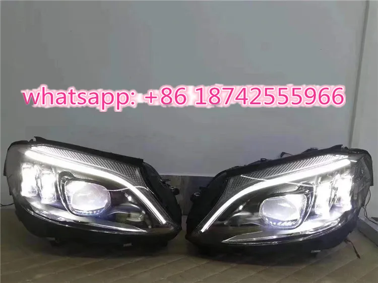 Стиль w205 C300 светодиодный налобный фонарь для w205 C180 C200 C260 C300 светодиодный фонарик на голову до год