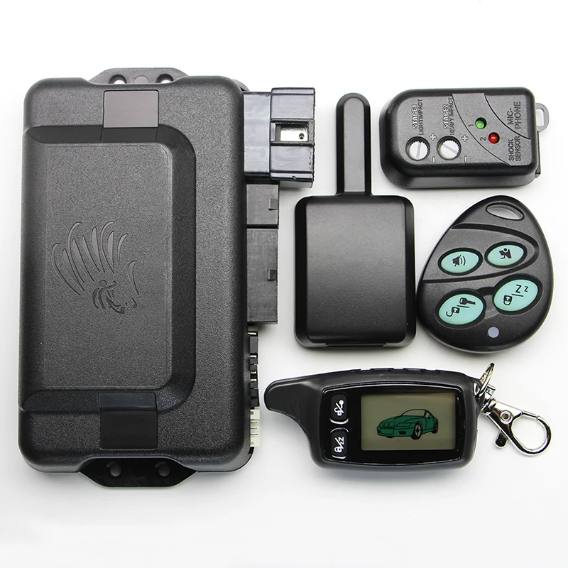 Russia Version TW9030 Two Way Car Alarm System with LCD Remote Engine