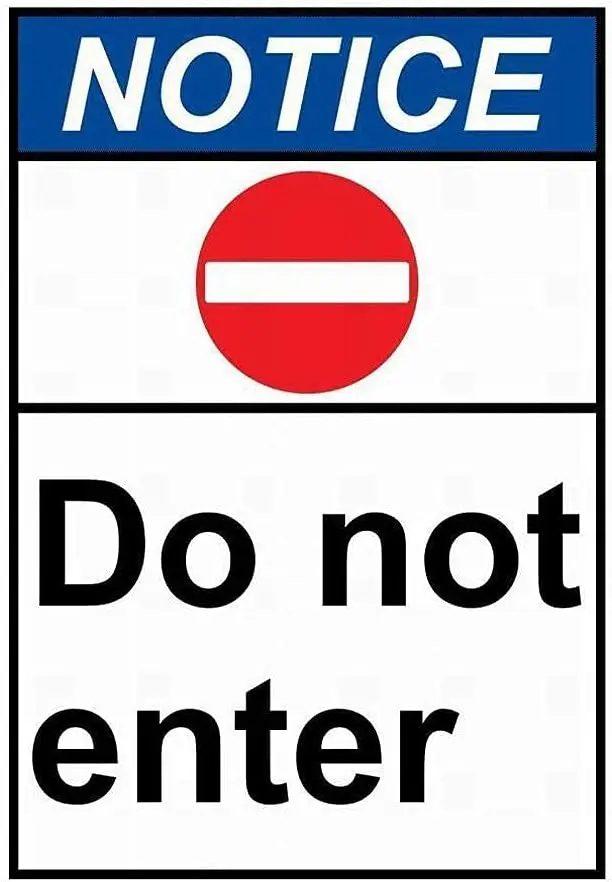 AdriK Road Sign Notice Do Not Enter BIN0160 8 x 12 Inches Metal Durable Indoor and Outdoor Signs Street | Дом и сад