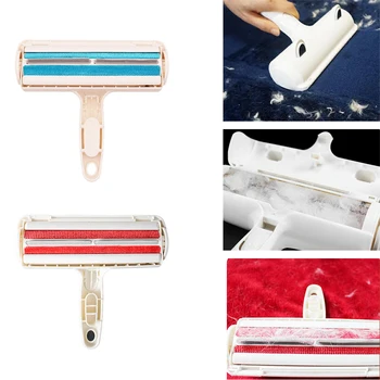 

Reusable Pet Hair Remover Roller Two-way Roller Lint Sticking Removing Dog Cat Hair Furniture Carpets Clothing Automatic Clean