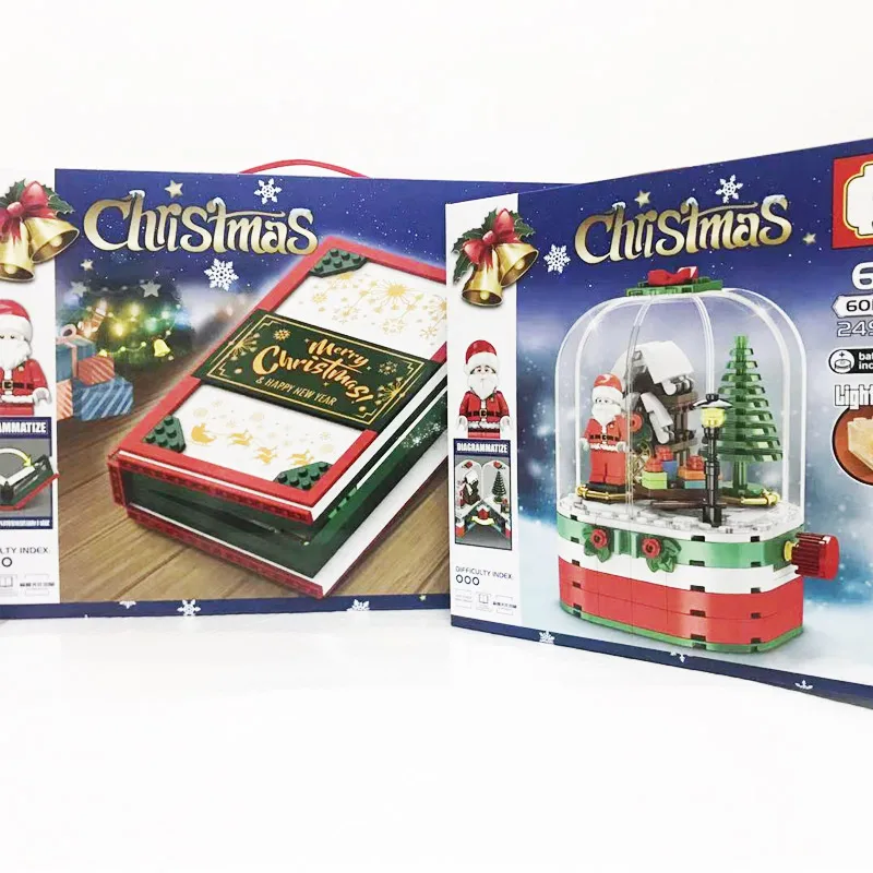 

Christmas Gift Santa Claus Reindeer Building Block Bricks Toys Model Sets Compatible Sembo 49006 49007 S601090 S601094