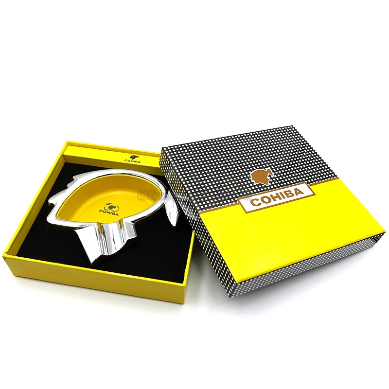 COHIBA 50th anniversary Edition металлическая пепельница для сигар портативная дорожная пепельница для сигарет табачная пепельница Открытый Пепельница держатель аксессуар