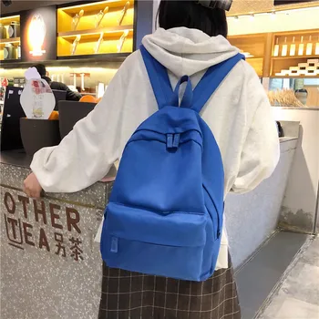 

Fashion Solid Backpack Large Capacity Leisure or Travel Bag Water Proof Oxford School Bag for Teenage Girls Bags