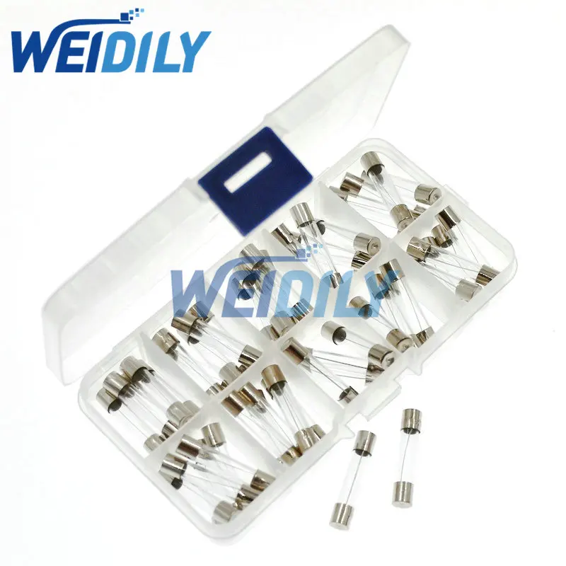 50PCS 6*30mm Fast Quick Blow Glass Tube Assortment Kit 6x30MM 0.5A 1A 2A 3A 5A 6A 7A 8A 10A 15A/250V With Box 50pcs 5 20mm 6 30mm 6 25 fast blow tube fuses mm 250v 1a 2a 3a 4a 5a 6a 8a 10a 15a 20a 25a 30a fuse ceramic fuse