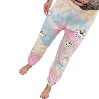

Women Popular Rainbow Daisy Cotton Long Pant Home Pajamas Soft Slip Summer Sleep Bottoms 2020 Summer New Fashion Sleepwear