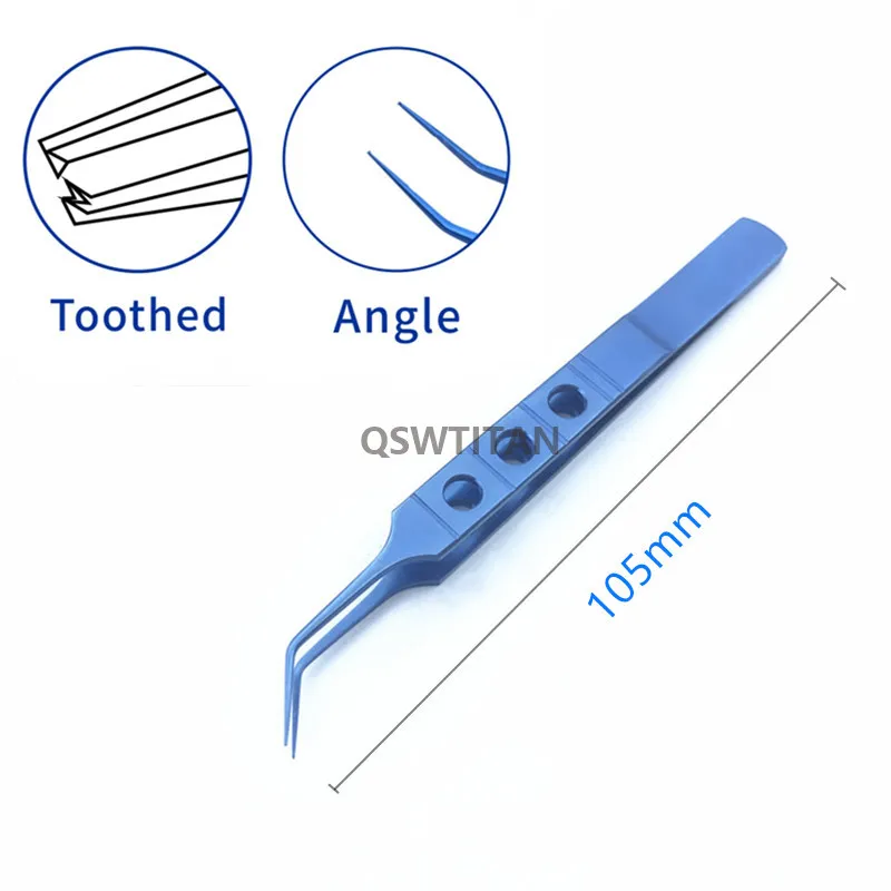 Eyelid Tweezers 11cm ophthalmic microsurgical instruments Ophthalmic forceps with hook platform