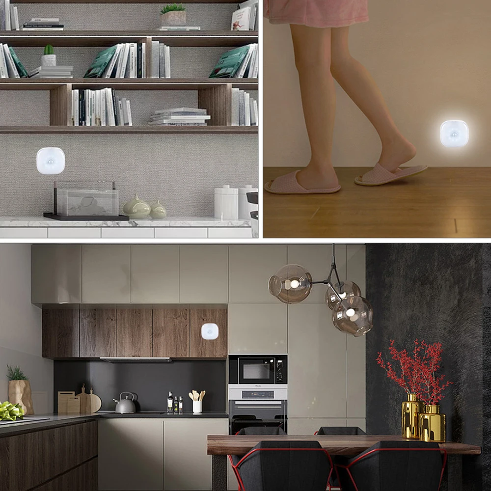 10LED Night Light PIR Motion Sensor Wireless Lamp For Bedroom Wall Lamp Auto On-Off LED Indoor Stairs Corridor Wall Lights 6